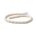 Natural off-white cylindrical lava stone beads for DIY jewelry making and accessories - M / Off-White (No.4)