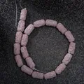 Detailed texture of cylindrical purple volcanic lava stone beads for DIY jewelry making - Cylinder Style (No. 4) / 11x21mm / Lavender