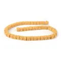 Natural yellow volcanic stone square beads for aromatherapy DIY jewelry making - Small / Yellow (No.3)