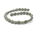Grüne Herzförmige Lavastein-Perlen für DIY-Schmuck und Aroma-Diffusion mit poröser Textur - Hellgrün