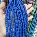 Perles tête de mort en pierre de lave bleue pour bijoux DIY à texture poreuse naturelle - Petite Forme de Crâne / No.3 (Bleu Royal) / 9X14mm