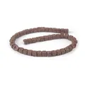 Square dark brown lava stone beads with porous texture for aromatherapy DIY jewelry - Small / Brown (No.4)