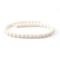 Perle in pietra lavica bianca naturale con trama porosa per gioielli fai-da-te - 4mm / Bianco (N. 1)