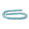 Light blue square volcanic stone beads for DIY aromatherapy jewelry making - Sky Blue (No. 6)