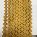 Perles en pierre de lave naturelle en forme de croix jaune foncé pour bijoux DIY - Jaune