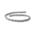 Grey cylindrical lava stone beads with porous texture for DIY jewelry making - Gray (No.10)