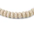 Perle a rondella in pietra lavica bianco crema con trama porosa per gioielli DIY - Bianco Crema (N. 14)