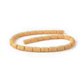 Mustard yellow cylindrical volcanic rock beads for DIY jewelry making and necklaces - Yellow (11)