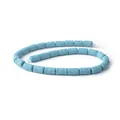 Light blue cylindrical lava stone beads with porous texture for DIY jewelry making - Light Blue (No.12)
