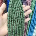 Perle in pietra lavica naturale verde erba a forma di pesce per creazione gioielli - No.8 Verde Erba