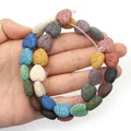 Perline colorate in pietra lavica a forma di cuore con finitura opaca per gioielli DIY - Colori Misti (N. 14)
