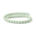 Cuentas de tubo de piedra volcánica verde claro natural para joyería de bricolaje - 8x9mm / Verde Pálido