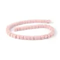 Natural pink square lava stone beads with porous texture for DIY jewelry making - Pink (No.11)