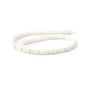 Close-up of natural white volcanic stone cylinder beads with porous texture for DIY jewelry - White (Color 15)