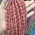 Perline a teschio in pietra lavica naturale rosso mattone con trama porosa - No.9 Rosso Mattone