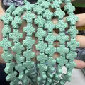 Perles en croix en pierre de lave verte poreuse pour la création de bijoux DIY - Vert clair