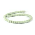 Strand of square porous volcanic stone beads in light green for DIY jewelry making - Pale Green (No.15)