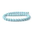 Perle in pietra lavica naturale azzurra per la creazione di gioielli fai-da-te - 4mm / Azzurro