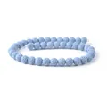 Dettaglio di perline rotonde in pietra lavica blu porosa da 8-10mm per gioielli fai da te - 4mm (1 Filo) / Azzurro