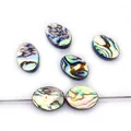 Perle ovali di conchiglia abalone con riflessi iridescenti per creazione di gioielli - Ellisse
