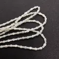 Natural white freshwater shell beads carved in flower vase shape for DIY jewelry making - Vase Shaped White (4x8mm)