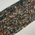 Perle in pietra naturale colorata con trame naturali per gioielli fai-da-te - Agata Muschiata 4mm