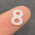 Perlmuttweiße Muschelperle in Form der Zahl 8 für DIY-Halsketten-Schmuckherstellung - Zahl 8 / 10mm