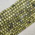 Perle in pietra naturale verde oliva per creazione gioielli fai da te e bracciali - Pietra Erba e Fiori 6mm