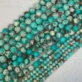 Cuentas redondas de jaspe sedimento azul para joyería DIY en múltiples tamaños - 4mm / Jaspe Imperial Azul Claro