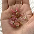Pendentifs en pierre naturelle rose en forme de lune avec bélières dorées pour bijoux - Pendentif Uniquement / Quartz Pastèque