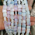 Vierkante opaliet kralen in melkwit met lichtgevend effect voor DIY-sieraden maken - 12x12x5mm (ongeveer 33 stuks) / Opaal