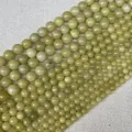 Loose natural lemon jade stone round beads in various sizes for DIY jewelry making - 4mm / Lemon Jade