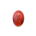 Cabochon en agate orange striée de forme ovale pour la création de bijoux DIY - 20x30mm (50 Pièces/Paquet) / Rouge