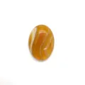 Pierre d'agate ovale polie avec bandes naturelles orange et jaune pour bijoux - 20x30mm (50 Pièces/Paquet) / Orange