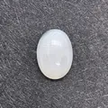 Cabochon ovale en agate blanche naturelle translucide polie pour la bijouterie - 20x30mm (50 Pièces/Paquet) / Blanc