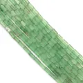 Cuentas rectangulares de piedra natural verde 2x4mm para accesorios de joyería DIY - 2x4mm / Estilo 1 (ai-Verde Hierba)