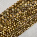 Polished natural gold tiger eye stone round loose beads sorted by size for DIY jewelry - Gold Tiger's Eye / 6mm