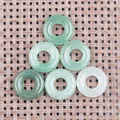 Sechser-Set Donut-Anhänger aus grünem Aventurin mit natürlicher Textur für Schmuck - 20mm / Grüner Aventurin