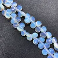 Perline in opalite traslucida a forma di cuore per accessori per gioielli fai da te - 10x12mm / Opale