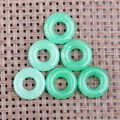 6er-Set hellgrüne Naturstein-Donut-Anhänger für DIY-Schmuck und Halsketten - 20mm / Grüner Jade