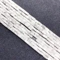 Cuentas rectangulares de turquesa blanca con textura de mármol para joyería DIY - 2x4mm / Estilo 12 (ai-Textura de Mármol Blanco)