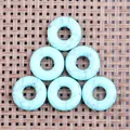 Flache runde türkisfarbene Donut-Perlen mit natürlicher Matrix für DIY-Schmuck - 20mm / Türkis