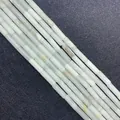 Polished natural light green stone tube beads for DIY jewelry making accessories - 4x13mm / Amazonite (14)
