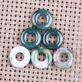 Polierte 20mm Edelstein Anhänger Donut Form in verschiedenen grünen und Erdtönen - 20mm / Indischer Achat