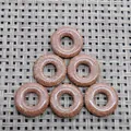 Braune Goldstein Donut-Perlen mit glitzerndem Metalliceffekt für DIY-Schmuck - 20mm / Goldener Sandstein