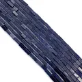 Cuentas rectangulares de piedra de oro azul para creación de joyas y manualidades DIY - 2x4mm / Estilo 20 (ai-Azul Oscuro Brillante)