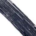 Cuentas de hematita rectangulares de 2x4mm con acabado metálico en gris oscuro - 2x4mm / Estilo 33 (ai-Gris Oscuro Metálico)
