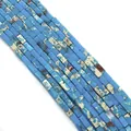 Cuentas rectangulares de turquesa de 2x4mm con textura natural para joyería DIY - 2x4mm / Estilo 39 (ai-Textura Azul Brillante)