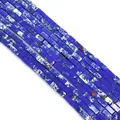 Cuentas rectangulares de piedra azul 2x4mm con textura mineral blanca para joyería DIY - 2x4mm / Estilo 40 (ai-Textura Azul Oscuro y Blanco)