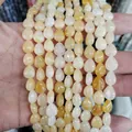 Tira de cuentas de piedra natural amarilla en forma de lágrima con acabado liso - Aproximadamente 40 Piezas/Paquete / Topacio